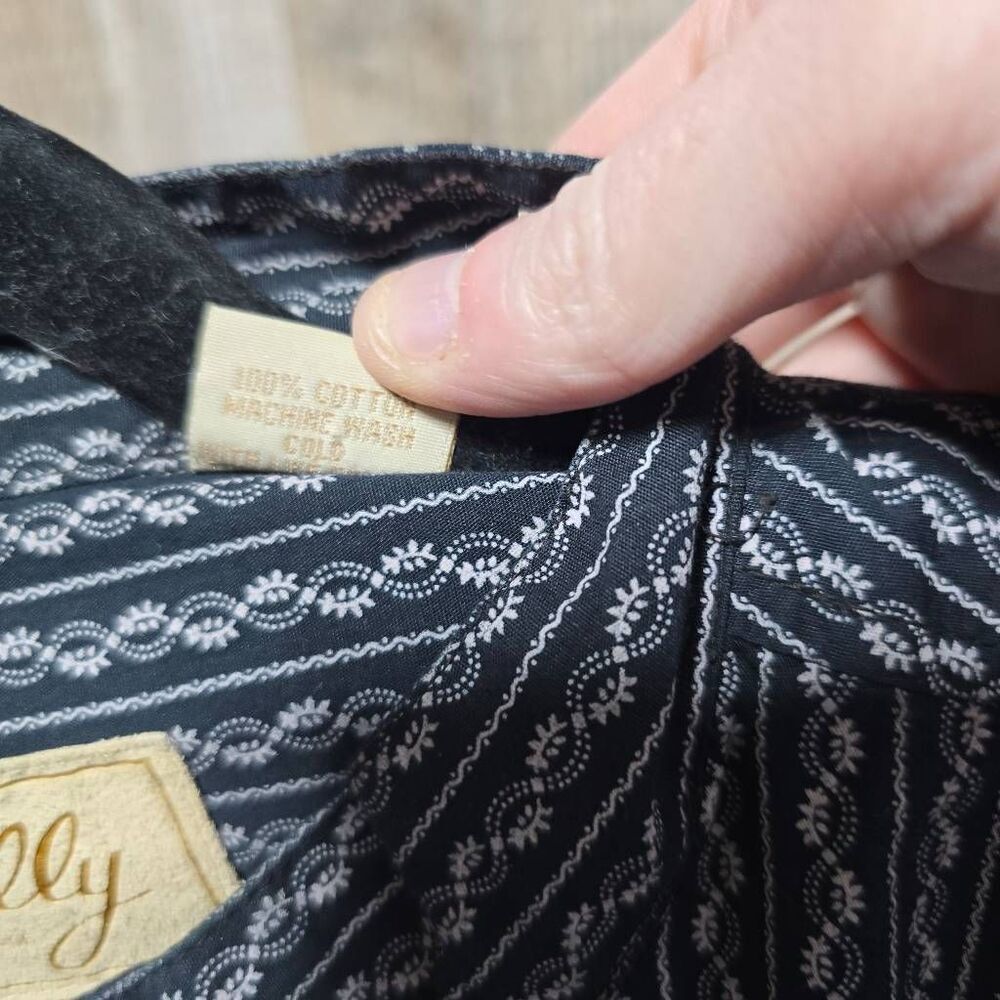Scully Black White All Over Print Western Ranch Rodeo Cowboy Rangewear Shirt - Picture 4 of 4